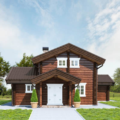 Log house lc 132 front